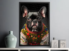 Load image into Gallery viewer, Cultural Elegance Black French Bulldog Wall Art Poster-Art-Dog Art, Dog Dad Gifts, Dog Mom Gifts, French Bulldog, Home Decor, Poster-6
