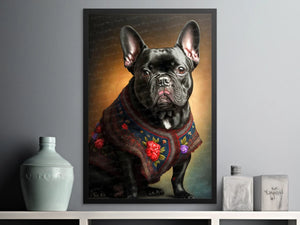 Regal Noir Black French Bulldog Wall Art Poster-Art-Dog Art, Dog Dad Gifts, Dog Mom Gifts, French Bulldog, Home Decor, Poster-2