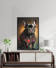 Load image into Gallery viewer, Regal Noir Black French Bulldog Wall Art Poster-Art-Dog Art, Dog Dad Gifts, Dog Mom Gifts, French Bulldog, Home Decor, Poster-3