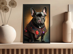 Regal Noir Black French Bulldog Wall Art Poster-Art-Dog Art, Dog Dad Gifts, Dog Mom Gifts, French Bulldog, Home Decor, Poster-4