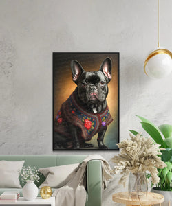 Regal Noir Black French Bulldog Wall Art Poster-Art-Dog Art, Dog Dad Gifts, Dog Mom Gifts, French Bulldog, Home Decor, Poster-6