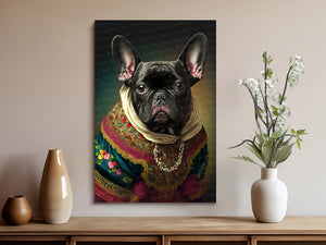 Traditional Finery Black French Bulldog Wall Art Poster-Art-Dog Art, Dog Dad Gifts, Dog Mom Gifts, French Bulldog, Home Decor, Poster-8