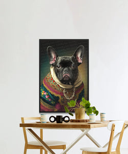 Traditional Finery Black French Bulldog Wall Art Poster-Art-Dog Art, Dog Dad Gifts, Dog Mom Gifts, French Bulldog, Home Decor, Poster-5