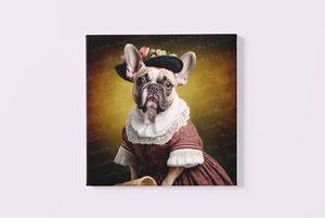 Parisian Mademoiselle Fawn French Bulldog Wall Art Poster-Art-Dog Art, French Bulldog, Home Decor, Poster-3