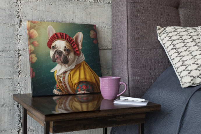 Vintage Vogue Fawn French Bulldog Wall Art Poster-Art-Dog Art, French Bulldog, Home Decor, Poster-1