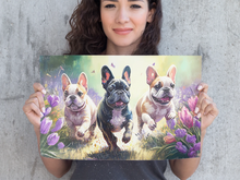 Load image into Gallery viewer, Floral Splendor French Bulldogs Wall Art Poster-Art-Dog Art, French Bulldog, Home Decor, Poster-2