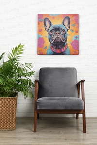 Radiant Bloom Black French Bulldog Wall Art Poster-Art-Dog Art, French Bulldog, Home Decor, Poster-7