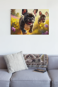 Sunflower Serenade French Bulldogs Wall Art Poster-Art-Dog Art, French Bulldog, Home Decor, Poster-5