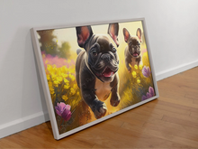Load image into Gallery viewer, Sunflower Serenade French Bulldogs Wall Art Poster-Art-Dog Art, French Bulldog, Home Decor, Poster-4