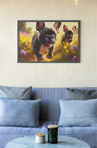 Sunflower Serenade French Bulldogs Wall Art Poster-Art-Dog Art, French Bulldog, Home Decor, Poster-7
