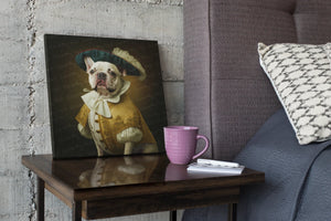 Aristocratic Cutie White French Bulldog Wall Art Poster-Art-Dog Art, French Bulldog, Home Decor, Poster-1