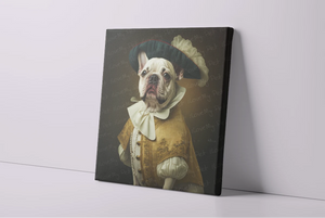 Aristocratic Cutie White French Bulldog Wall Art Poster-Art-Dog Art, French Bulldog, Home Decor, Poster-4