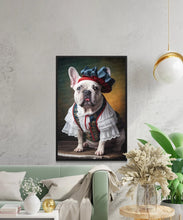 Load image into Gallery viewer, Joie De Vivre White French Bulldog Wall Art Poster-Art-Dog Art, Dog Dad Gifts, Dog Mom Gifts, French Bulldog, Home Decor, Poster-3