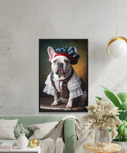 Joie De Vivre White French Bulldog Wall Art Poster-Art-Dog Art, Dog Dad Gifts, Dog Mom Gifts, French Bulldog, Home Decor, Poster-3