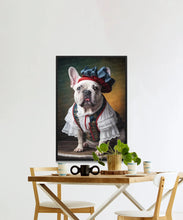 Load image into Gallery viewer, Joie De Vivre White French Bulldog Wall Art Poster-Art-Dog Art, Dog Dad Gifts, Dog Mom Gifts, French Bulldog, Home Decor, Poster-4