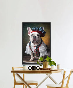 Joie De Vivre White French Bulldog Wall Art Poster-Art-Dog Art, Dog Dad Gifts, Dog Mom Gifts, French Bulldog, Home Decor, Poster-4