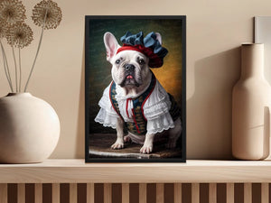 Joie De Vivre White French Bulldog Wall Art Poster-Art-Dog Art, Dog Dad Gifts, Dog Mom Gifts, French Bulldog, Home Decor, Poster-5