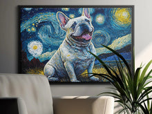 Load image into Gallery viewer, Starry Night Serenade White Frenchie Wall Art Poster-Art-Dog Art, Dog Dad Gifts, Dog Mom Gifts, French Bulldog, Home Decor, Poster-3