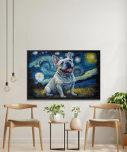 Load image into Gallery viewer, Starry Night Serenade White Frenchie Wall Art Poster-Art-Dog Art, Dog Dad Gifts, Dog Mom Gifts, French Bulldog, Home Decor, Poster-4