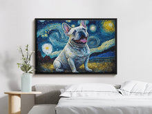Load image into Gallery viewer, Starry Night Serenade White Frenchie Wall Art Poster-Art-Dog Art, Dog Dad Gifts, Dog Mom Gifts, French Bulldog, Home Decor, Poster-5