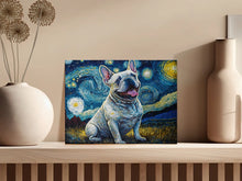 Load image into Gallery viewer, Starry Night Serenade White Frenchie Wall Art Poster-Art-Dog Art, Dog Dad Gifts, Dog Mom Gifts, French Bulldog, Home Decor, Poster-6