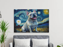 Load image into Gallery viewer, Starry Night Serenade White Frenchie Wall Art Poster-Art-Dog Art, Dog Dad Gifts, Dog Mom Gifts, French Bulldog, Home Decor, Poster-7
