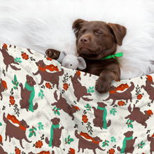 Load image into Gallery viewer, Merry Christmas Chocolate Labrador Blanket for Dog-Pet Furniture-Blanket for Dogs,Blankets,Chocolate Labrador,Christmas,Home Decor-1