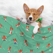 Load image into Gallery viewer, Playful Basenji Love Blanket for Dog-Pet Furniture-Basenji,Blankets,Home Decor-1