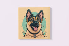 Load image into Gallery viewer, Cheerful Companion German Shepherd Wall Art Poster-Art-Dog Art, Dog Dad Gifts, Dog Mom Gifts, German Shepherd, Home Decor, Poster-3