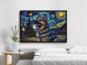 Magical Milky Way German Shepherd Wall Art Poster-Art-Dog Art, Dog Dad Gifts, Dog Mom Gifts, German Shepherd, Home Decor, Poster-4