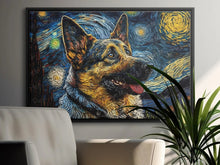 Load image into Gallery viewer, Starry Night Serenade German Shepherd Wall Art Poster-Art-Dog Art, Dog Dad Gifts, Dog Mom Gifts, German Shepherd, Home Decor, Poster-3
