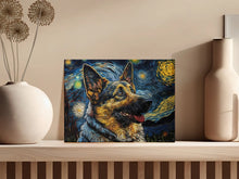 Load image into Gallery viewer, Starry Night Serenade German Shepherd Wall Art Poster-Art-Dog Art, Dog Dad Gifts, Dog Mom Gifts, German Shepherd, Home Decor, Poster-6