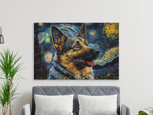 Load image into Gallery viewer, Starry Night Serenade German Shepherd Wall Art Poster-Art-Dog Art, Dog Dad Gifts, Dog Mom Gifts, German Shepherd, Home Decor, Poster-7