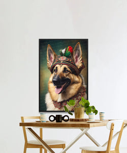 Bavarian Beauty German Shepherd Wall Art Poster-Art-Dog Art, Dog Dad Gifts, Dog Mom Gifts, German Shepherd, Home Decor, Poster-4