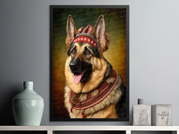 Barking into Oktoberfest German Shepherd Wall Art Poster-Art-Dog Art, Dog Dad Gifts, Dog Mom Gifts, German Shepherd, Home Decor, Poster-2