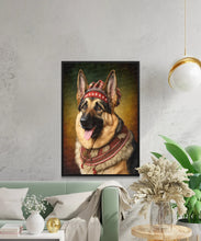Load image into Gallery viewer, Barking into Oktoberfest German Shepherd Wall Art Poster-Art-Dog Art, Dog Dad Gifts, Dog Mom Gifts, German Shepherd, Home Decor, Poster-6