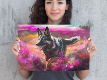 Load image into Gallery viewer, Floral Dreamscape German Shepherd Wall Art Poster-Art-Dog Art, German Shepherd, Home Decor, Poster-2