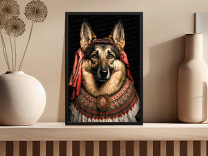 Slavic Sweetheart German Shepherd Wall Art Poster-Art-Dog Art, Dog Dad Gifts, Dog Mom Gifts, German Shepherd, Home Decor, Poster-4