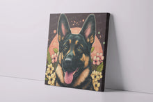 Load image into Gallery viewer, Floral Kawaii German Shepherd Wall Art Poster-Art-Dog Art, Dog Dad Gifts, Dog Mom Gifts, German Shepherd, Home Decor, Poster-4
