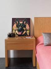 Load image into Gallery viewer, Floral Kawaii German Shepherd Wall Art Poster-Art-Dog Art, Dog Dad Gifts, Dog Mom Gifts, German Shepherd, Home Decor, Poster-7