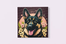 Load image into Gallery viewer, Floral Kawaii German Shepherd Wall Art Poster-Art-Dog Art, Dog Dad Gifts, Dog Mom Gifts, German Shepherd, Home Decor, Poster-3