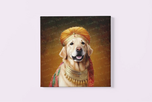 Pagri Raja Golden Retriever Wall Art Poster-Art-Dog Art, Golden Retriever, Home Decor, Poster-3