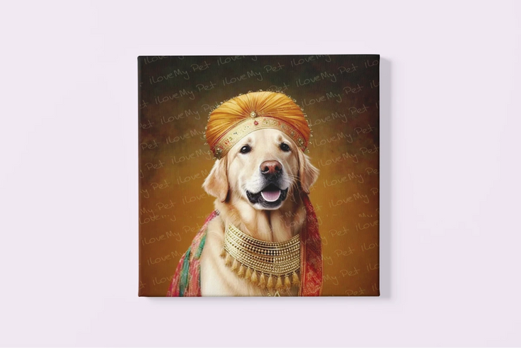Pagri Raja Golden Retriever Wall Art Poster-Art-Dog Art, Golden Retriever, Home Decor, Poster-3