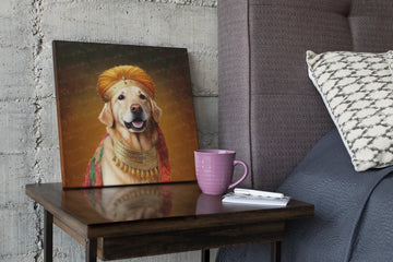 Pagri Raja Golden Retriever Wall Art Poster-Art-Dog Art, Golden Retriever, Home Decor, Poster-1