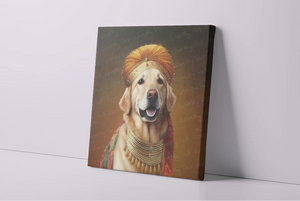 Pagri Raja Golden Retriever Wall Art Poster-Art-Dog Art, Golden Retriever, Home Decor, Poster-4