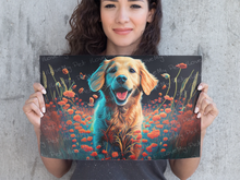 Load image into Gallery viewer, Enchanted Garden Golden Retriever Wall Art Poster-Art-Dog Art, Golden Retriever, Home Decor, Poster-2