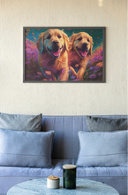 Load image into Gallery viewer, Kaleidoscopic Garden Golden Retrievers Wall Art Poster-Art-Dog Art, Golden Retriever, Home Decor, Poster-7
