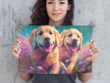 Load image into Gallery viewer, Kaleidoscopic Garden Golden Retrievers Wall Art Poster-Art-Dog Art, Golden Retriever, Home Decor, Poster-8