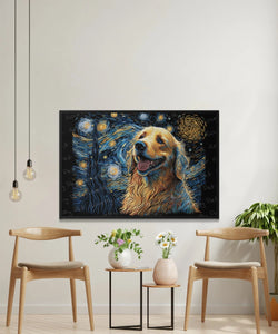 Magical Milky Way Golden Retriever Wall Art Poster-Art-Dog Art, Dog Dad Gifts, Dog Mom Gifts, Golden Retriever, Home Decor, Poster-4
