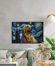 Load image into Gallery viewer, Starry Night Serenade Golden Retriever Wall Art Poster-Art-Dog Art, Dog Dad Gifts, Dog Mom Gifts, Golden Retriever, Home Decor, Poster-6